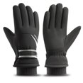 thumbnail image 2 of SUXIAN Exercise Gloves Winter Thermal Skiing Touchscreen Warm Mittens Outdoor Cycling Cold Weather Windproof Insulated Grip Workout Gloves Black One Size, 2 of 2