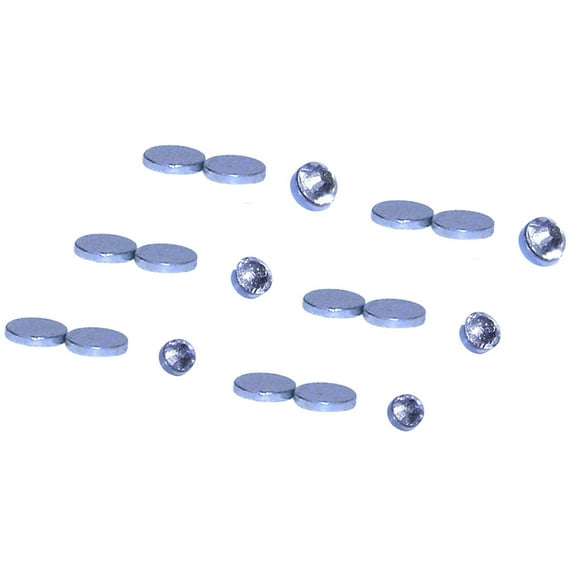 DesignedDazzle 2mm Height Three Small Round Cut CZ Stainless Steel Falso Faux Fake Magnetic Nose Stud Earrings