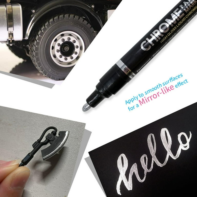 High Gloss Effects Chrome Plated Marker Pen Unique Plastic