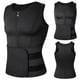 thumbnail image 2 of Chaleco de entrenamiento de cintura con cremallera y traje de sauna de neopreno para hombre, 2 of 8