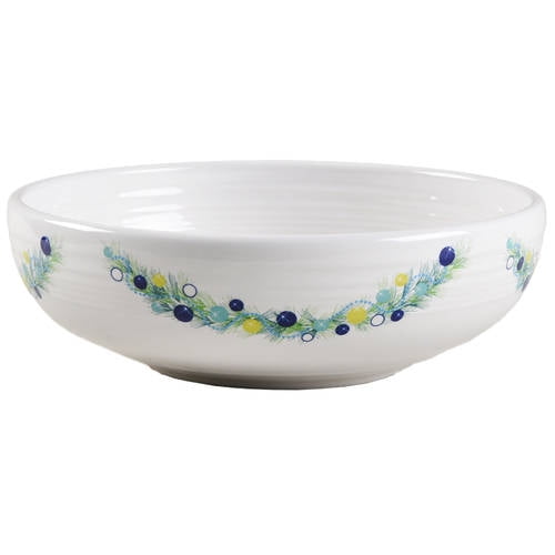 Open Box Homer Laughlin Fiesta Blue Christmas Tree 9" Bistro Bowl 12012599