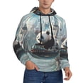 thumbnail image 2 of Sikiie Panda In Futuristic City Men's Hoodie, Essentials Hoodie, Sweatshirt, Pullover Hooded Sweatshirt for Men-Small, 2 of 7