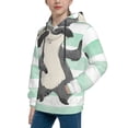 thumbnail image 2 of Kll Unisex Kids Boys Girls Hooded Pocket Pullover Hoodies-Cute Raccoon, 2 of 9