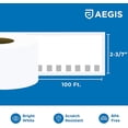 thumbnail image 4 of Aegis Adhesives - Compatible Label Replacement for Brother DK-2205 (2.4" X 100 Ft.) Continuous Paper Tape, Use with QL Label Printers - 8 Rolls + 1 Frame, 4 of 6