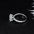 thumbnail image 4 of HeartsAndYou 2.8ct Engagement Ring for Women Cushion Cut Moissanite Hidden Halo 18k White Gold over Silver, 4 of 6