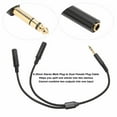 thumbnail image 3 of Y Splitter Sound Cable, Prevents Interference 1/4 Inch Stable 6.35mm Male Plug To Dual Female Plug Cable Rugged  For Microphone, 3 of 8