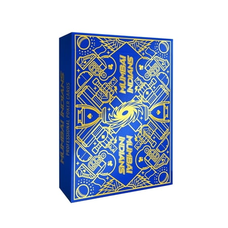 Parksons Cartamundi Private Limited-Mh Mumbai Indians - Premium Blue & Gold Poker Playing Cards - Paper | For Adult | Playing Cards