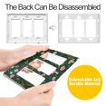 thumbnail image 4 of Yayeee Rocker Switch Wall Plate 3-Gang 6.5"x4.6" Home Decorative Outlet Cover, Green Forest Pattern, 4 of 6