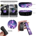 thumbnail image 7 of Garronmavis Car Front Seat Cover Rear Split Bench Cover, Steering Wheel Cover, Seat Belt Cover, Air Vent Car Organizer, Car Trash Can, Rearview Mirror Cover, Coasters, Keychain, 7 of 7
