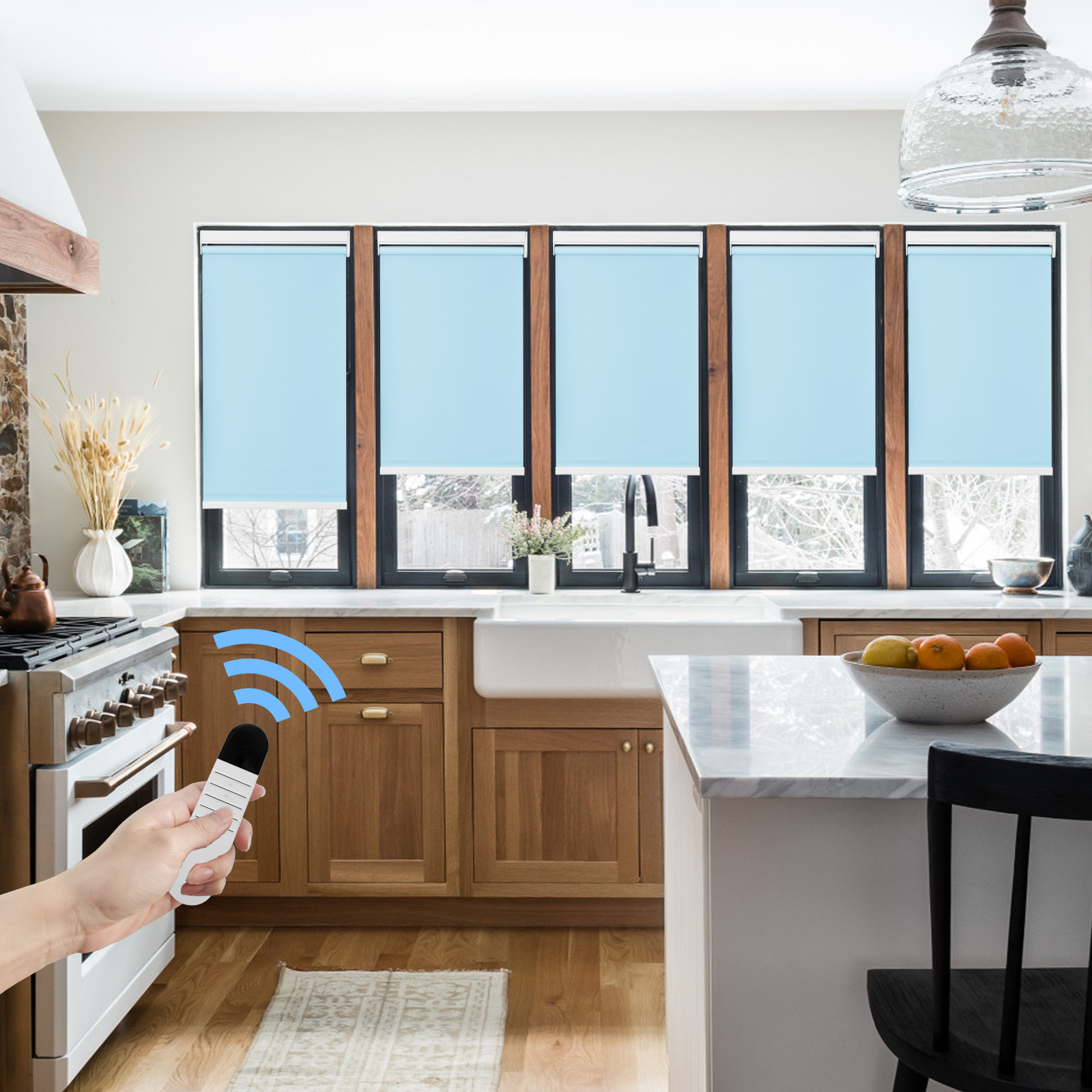 Sbartar Blackout Roller Shade for windows, Cassette Valance Blinds for