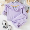 thumbnail image 2 of Caqnni Girl Outfits Girl Clothes Long Sleeve Tops Casual Pants Set Girl Clothing Fall Winter Outfit Toddler Gift 3 6 12 18 24 Months 2T 3T Outfits,2-3 Years, 2 of 7