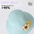 thumbnail image 3 of 56-58cm hat circumference women's summer sun hat straw hat big brim sunscreen sun hat beach hat and straw bag set - green, 3 of 5