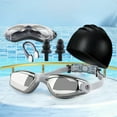 thumbnail image 3 of Gytml Swimming Kit With Nose Clip And Ear Plugs, Swim Goggles Cap Set, Anti-Fog Uv Swim Glasses, Waterproof Silicone Swim Cap Kit For Swimming & Water Sports(B-20.5X6X5.5Cm), 3 of 4