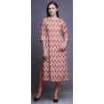 thumbnail image 3 of Bimba Long Straight Dresses For Women Printed 3/4 Sleeve Indian Clothing, 3 of 6