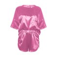 thumbnail image 6 of Hanerdun Women 2PCS Loungewear Pajamas Female Short Sleeve Nightwear Sleepwear PJ Sets Purple S, 6 of 7