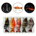 thumbnail image 4 of 5 Pcs Bass Fishing Lures Freshwater Swimbaits Lifelike Lure Glide Bait, 4 of 10