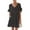 A01874-Black, variant on CALAFEBILA Summer Dresses for Juniors Short Sleeve V-neck Polka Dot Mini Sun Dress Pleated Flowy Pocket Short Dresses for Junior