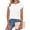White, variant on Womens Tops Summer Casual Crew Neck Cap Sleeve Tshirts Shirts Business Top - Loose Fit Tee Casual Tunic Basic Shirt - Spring & Summer Fashion Outfits Trendy Clothes Business Tee Black L