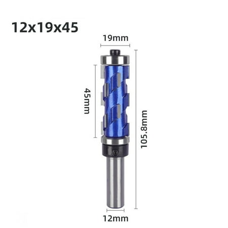 

12mm Shank Flush Trim Milling Cutter Carbide Spiral Double Bearing Router Bit