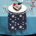 thumbnail image 4 of JRXY Stars Americo Makk Silk Screen Polyester Cloth Napkins for Farmhouse Party Dining Table Decor Gift 4 PCS, 4 of 7