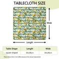 thumbnail image 2 of Yellow Lemon Fruits StripedGreen Pattern Square Fitted Tablecloth with Elastic Edge,Square Table Cover,Washable Elastic Table Cover for Home Kitchen Party Decor 34"x34", 2 of 6