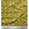 thumbnail image 1 of Soimoi Green Moss Georgette Fabric Scroll Abstract Printed Craft Fabric by the Yard 42 Inch Wide, 1 of 3