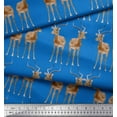thumbnail image 2 of Soimoi Polyester Crepe Fabric Deer Animal Print Fabric by The Yard 42 Inch Wide, 2 of 3