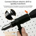 thumbnail image 3 of Electric Rivet Pops Adapter Aluminium Alloy Repair Tool Home Business Drill Nut Riveter Adaptor Insert Wrench Handle Kit Riveting Repair, 3 of 7