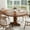 Walnut, variant on 47 Inch Round Dining Table for 4-6 People, Round Kitchen Table with Wooden Base & Adjustable Foot Pads, Circle Farmhouse Dining Room Table for Kitchen, Dining Room(Table Only)