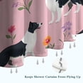 thumbnail image 6 of Border Collie Dogs with Pioneer Flower Shower Curtain 36"x72" ,Bathroom Decorative Shower Curtains Set with 12 Hooks,Modern Waterproof Washable Shower Curtain, 6 of 6