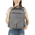 thumbnail image 4 of Bolsa de Pañales para Bebé Y Papá Espalda Impermeable Grande, Bolso para Pañales para Cochecito Gris Sunnimix Mochila de hombro momia, 4 of 8