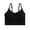 Black, variant on Women's Tank Top with Built In Strap Stretch Cotton Padded Shelf Bra One Size