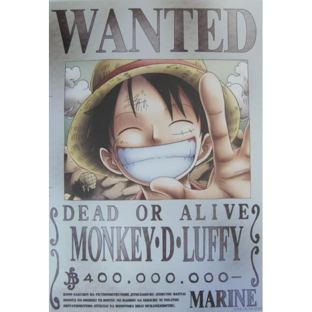One Piece Wanted Poster Luffy New World Walmart Com
