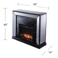thumbnail image 4 of Dashton Modern Touch Screen Electric Fireplace with Media Storage in Brown/Gold, 4 of 7