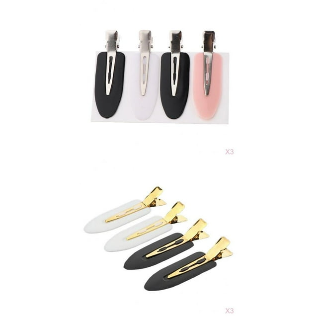 24 Piezas de Pinzas para El Cabello Sin Doblar Sin Pliegues Pinzas para El Cabello Barrette Waves Clamps