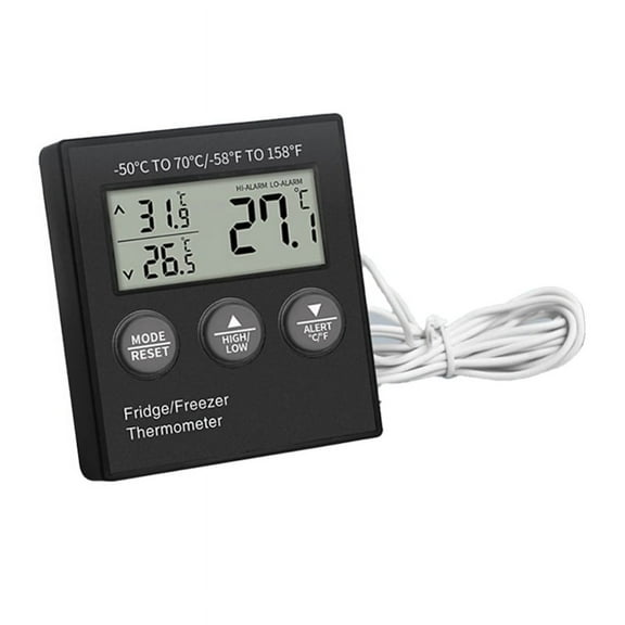 Digital Fridge Thermometer with Temperature Alarm LCD Display Digital Refrigerator Freezer Thermometer