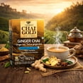 thumbnail image 3 of Geebees Chai Gold Ginger Chai Instant Tea Premix, Unsweetened, 150g (5 oz), 10 Sachets, Authentic Indian Adrak Tea, No Sugar, Quick & Easy Ready Mix, 3 of 7