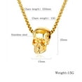 thumbnail image 2 of Bijoux Punk Gothique en Acier Inoxydable pour Hommes / Femmes (Or), 2 of 4