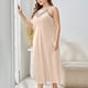 thumbnail image 5 of Camisón largo para mujer, moda, temperamento, liso, vestido, pijama, tirantes, camisón, 5 of 5