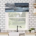 thumbnail image 4 of Retro Blue Valances for Windows Abstract Art Paint Texture Rod Pocket Curtain Valance Window Treatment Short Curtains for Kitchen Living Room, 60"x18", 4 of 5