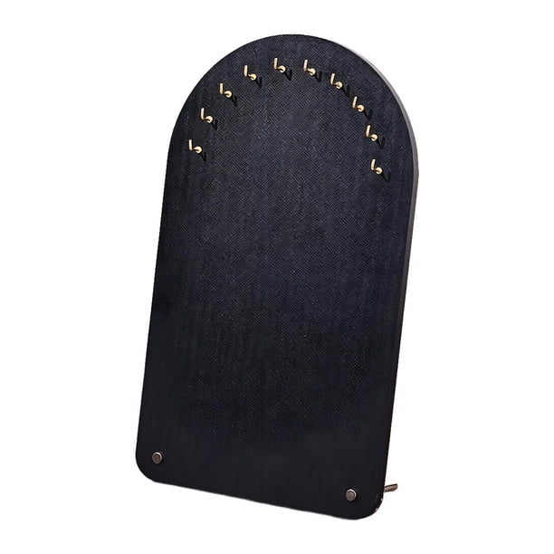 Soporte para exhibición de joyas, organizador de joyas, decoración versátil para fotografía, madera. Negro