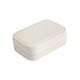 thumbnail image 2 of Vitrina de joyería portátil Dimensión de cuero de PU 16x11.5x5cm Partición extraíble impermeable Se adapta fácilmente a mochilas y maletas Resistente Blanco SM SunniMix Caja de almacenamiento de joyas, 2 of 8