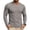 Gray, variant on Mens Muscle Slim Fit T-Shirt Long Sleeve V Neck Soft Stretch Ribbed Knit Henley Casual Tee Shirt