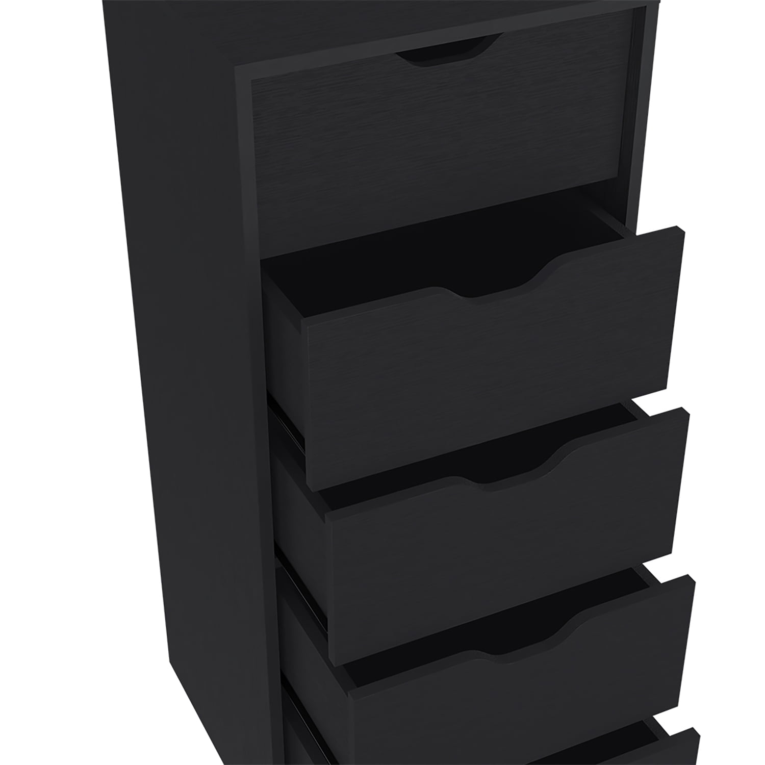 Kadyn 5 Drawers Dresser, Chest of Drawers with Metal Handle, Black Storage Cabinet, Nursery Dresser Kadyn 5 Drawers Dresser, Chest of Drawers with Metal Handle, Black Storage Cabinet, Nursery Dresser