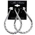 thumbnail image 2 of Mi Amore Hoop-Earrings Silver-Tone, 2 of 2