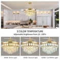 thumbnail image 3 of Ventilador de techo FIDGRA Fandelier de 42 pulgadas con luz LED regulable dorada, 3 of 9