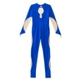thumbnail image 6 of Aislor Kids Girls Rhinestone Long Sleeve Gymnastics Leotard Figure Ice Skating Jumpsuit Full Body Bodysuit Unitard Size 6-16 A Royal Blue 6, 6 of 7