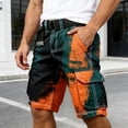 thumbnail image 2 of CONZONE Mens Cargo Shorts Buttons Summer Shorts For Men Camouflage Lightweight Loose Fit Outdoor Shorts With Pockets, 2 of 5