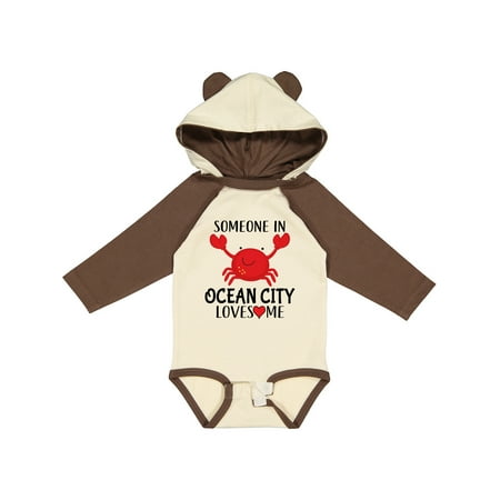 

Inktastic Someone in Ocean City Loves Me Gift Baby Boy or Baby Girl Long Sleeve Bodysuit