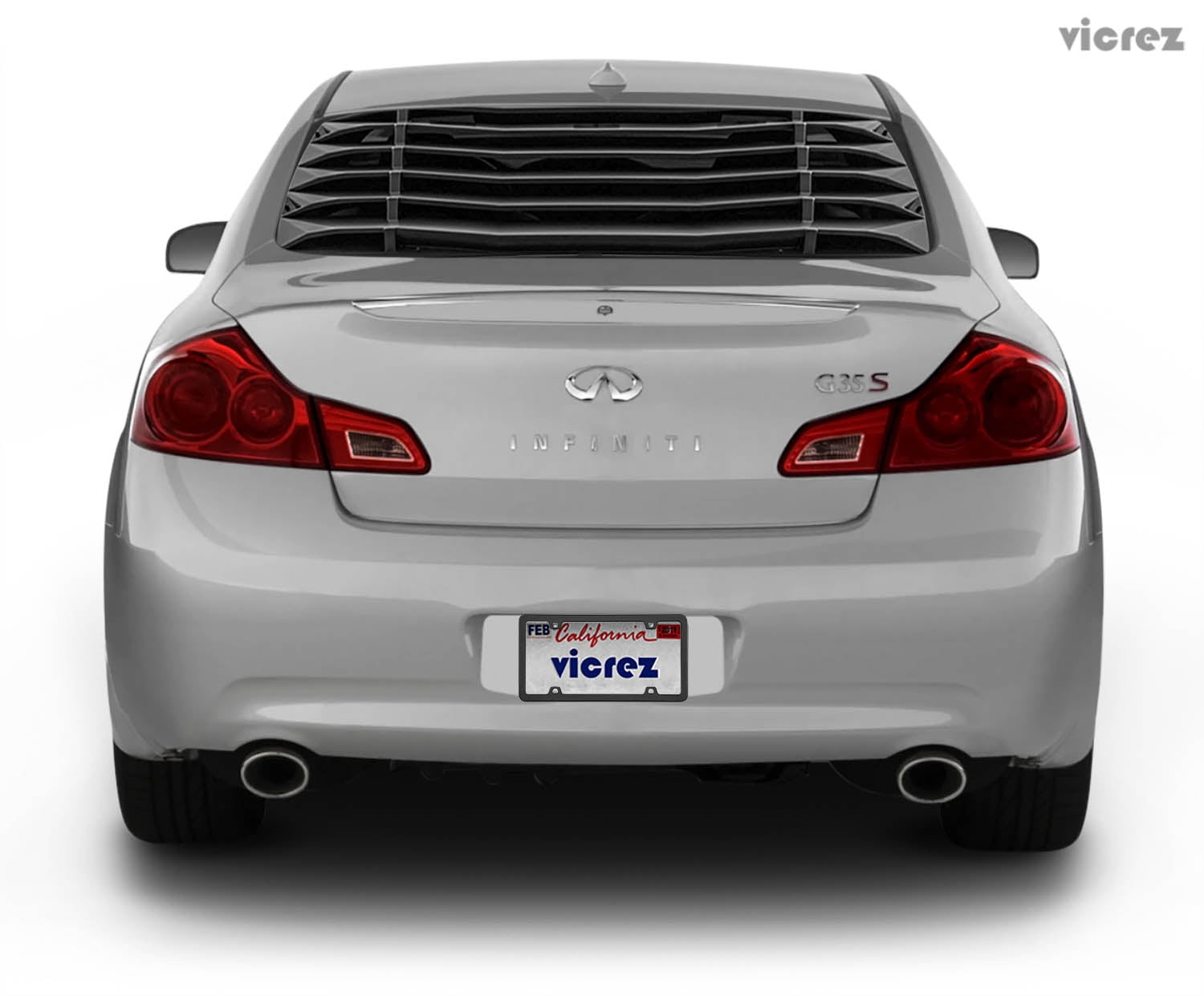 Vicrez V3R Style Rear Window Louvers vz101689 Infiniti G35 Coupe 2003
